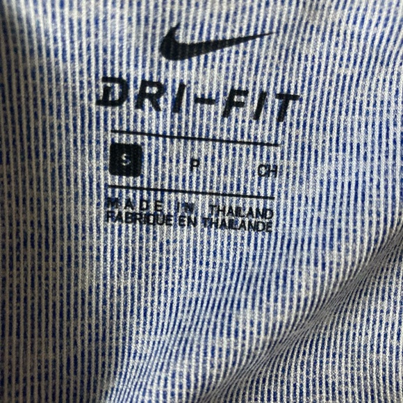 Nike blue and white striped racer back tank top - Picture 3 of 3